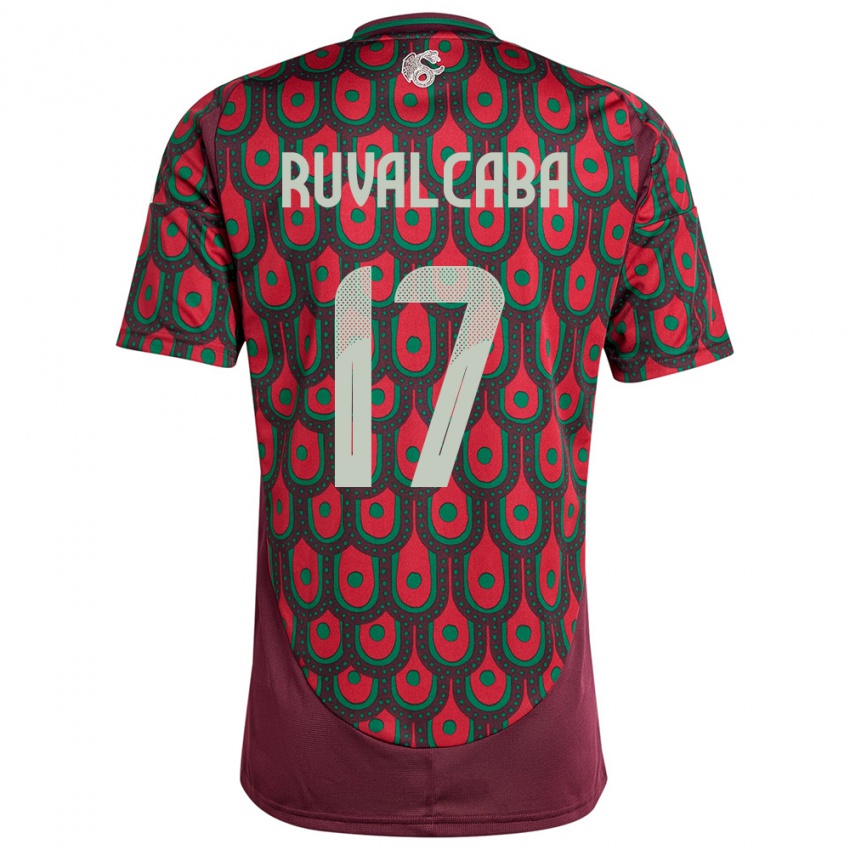 Børn Mexico Jorge Ruvalcaba #17 Rødbrun Hjemmebane Spillertrøjer 24-26 Trøje T-Shirt