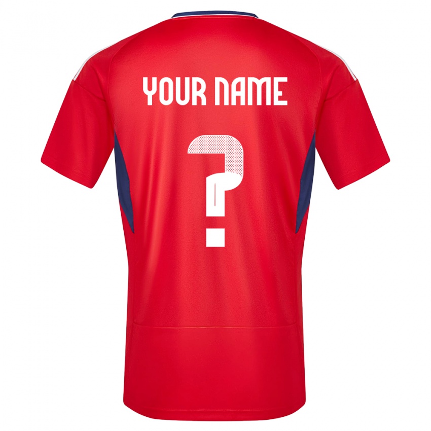 Børn Costa Rica Dit Navn #0 Rød Hjemmebane Spillertrøjer 24-26 Trøje T-Shirt