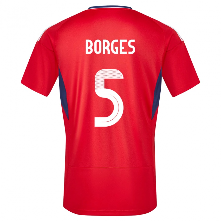 Børn Costa Rica Celso Borges #5 Rød Hjemmebane Spillertrøjer 24-26 Trøje T-Shirt