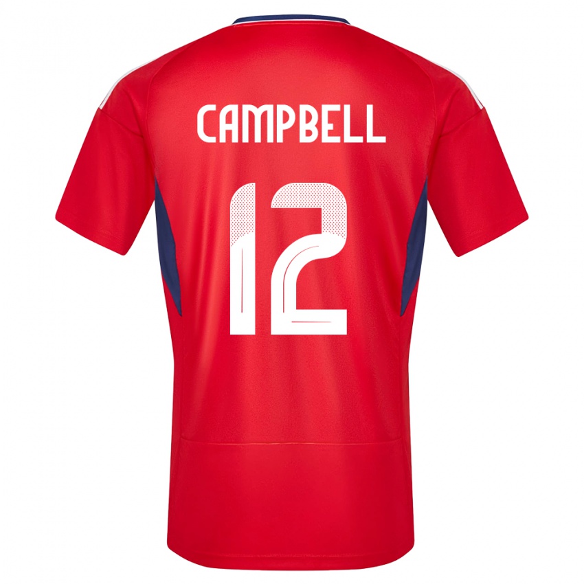 Børn Costa Rica Joel Campbell #12 Rød Hjemmebane Spillertrøjer 24-26 Trøje T-Shirt