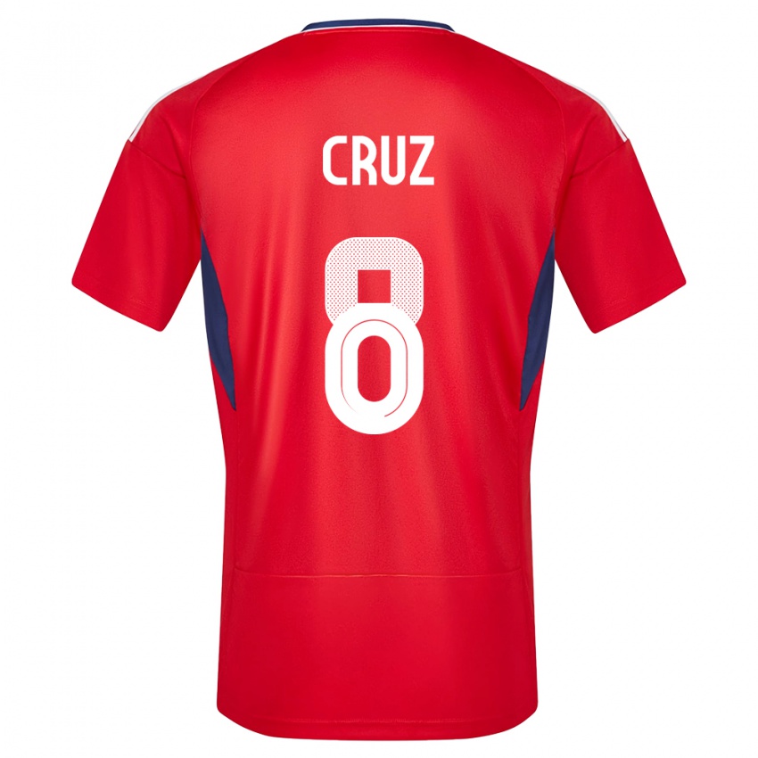 Børn Costa Rica Daniela Cruz #8 Rød Hjemmebane Spillertrøjer 24-26 Trøje T-Shirt