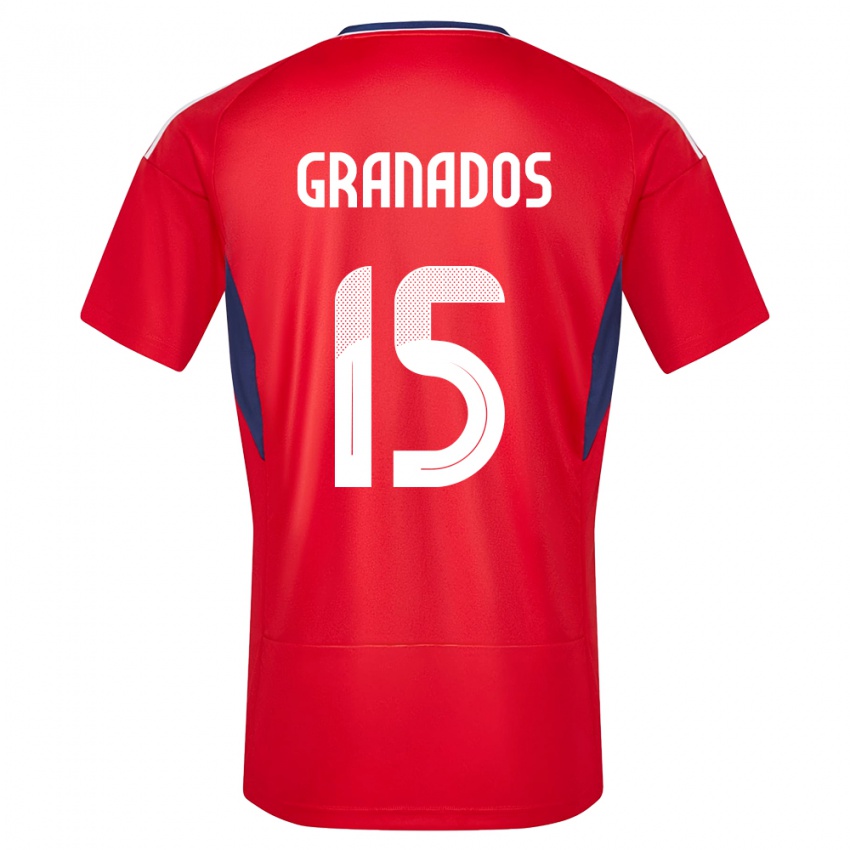 Børn Costa Rica Cristin Granados #15 Rød Hjemmebane Spillertrøjer 24-26 Trøje T-Shirt