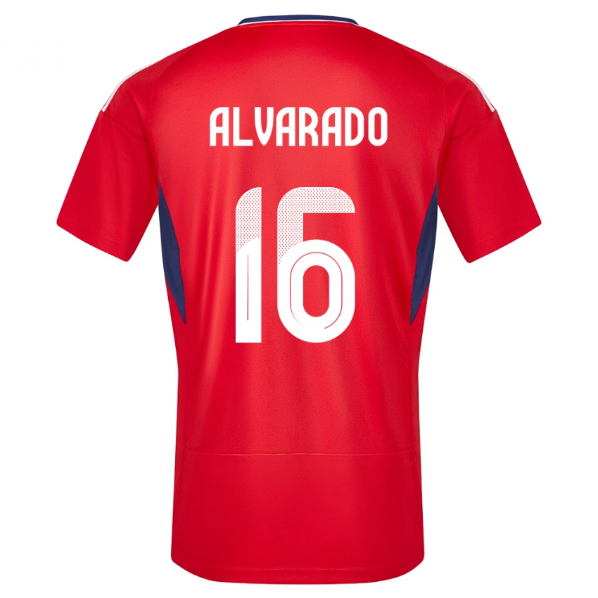 Børn Costa Rica Katherine Alvarado #16 Rød Hjemmebane Spillertrøjer 24-26 Trøje T-Shirt