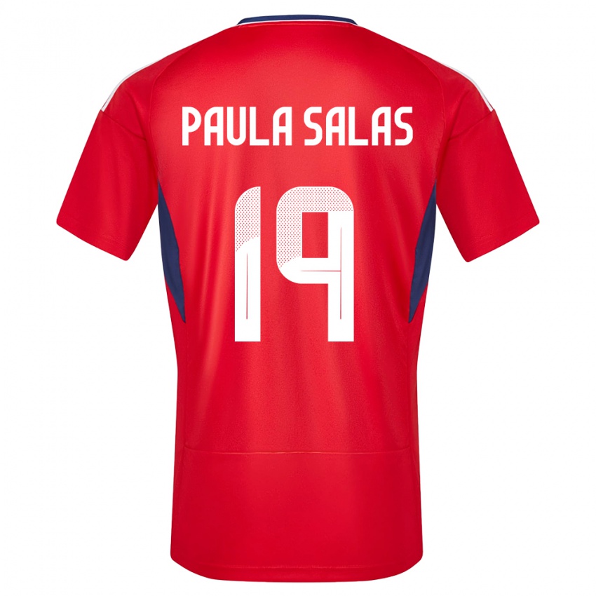 Børn Costa Rica Maria Paula Salas #19 Rød Hjemmebane Spillertrøjer 24-26 Trøje T-Shirt