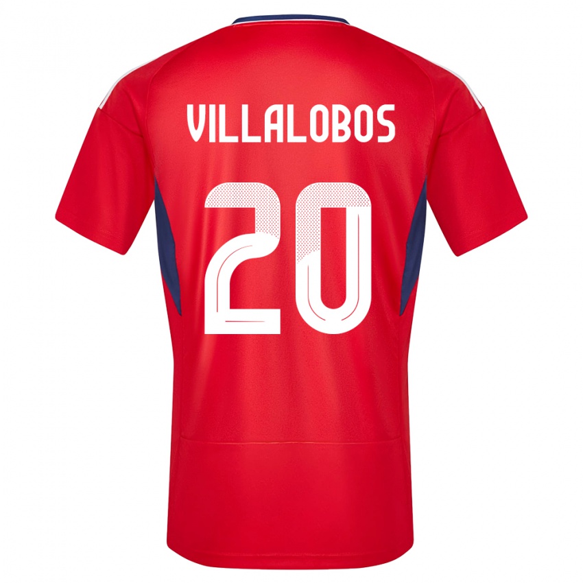 Børn Costa Rica Fabiola Villalobos #20 Rød Hjemmebane Spillertrøjer 24-26 Trøje T-Shirt