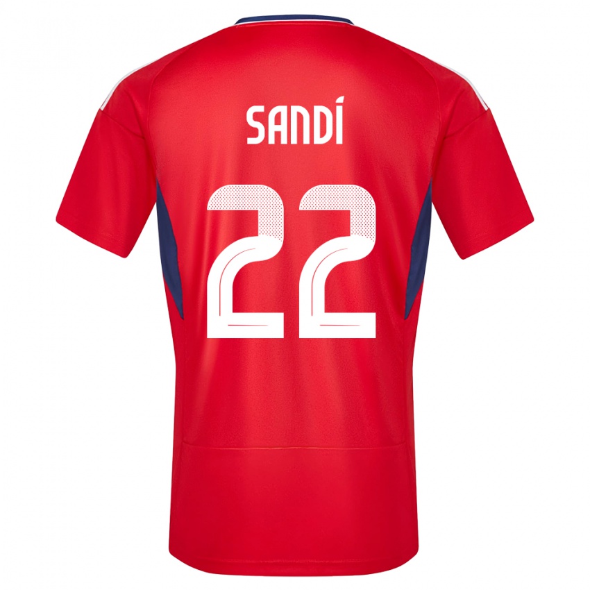 Børn Costa Rica Cristel Sandi #22 Rød Hjemmebane Spillertrøjer 24-26 Trøje T-Shirt