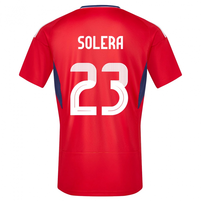 Børn Costa Rica Daniela Solera #23 Rød Hjemmebane Spillertrøjer 24-26 Trøje T-Shirt