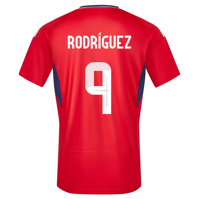 Børn Costa Rica Doryan Rodriguez #9 Rød Hjemmebane Spillertrøjer 24-26 Trøje T-Shirt