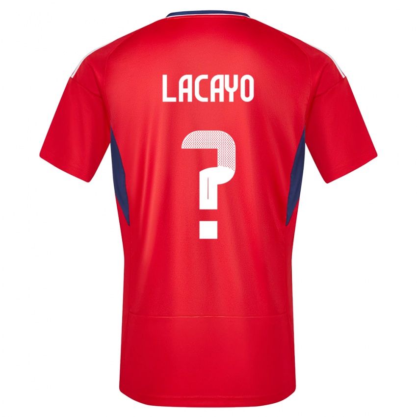 Børn Costa Rica Marcelo Lacayo #0 Rød Hjemmebane Spillertrøjer 24-26 Trøje T-Shirt