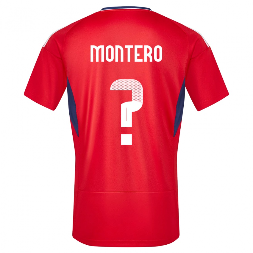 Børn Costa Rica Claudio Montero #0 Rød Hjemmebane Spillertrøjer 24-26 Trøje T-Shirt