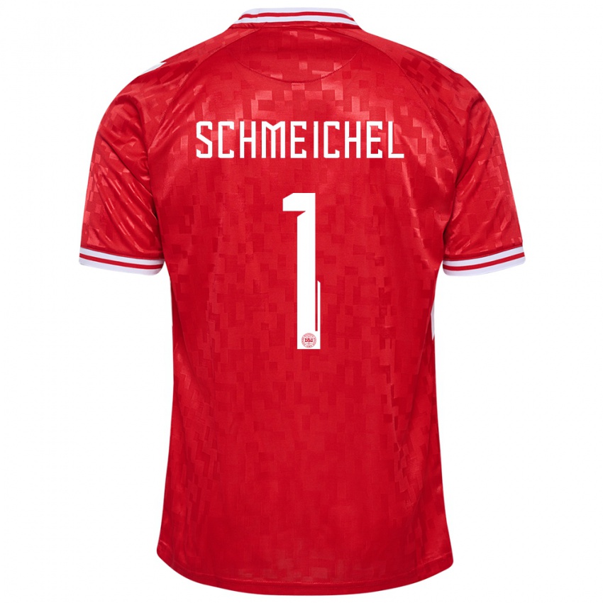 Børn Danmark Kasper Schmeichel #1 Rød Hjemmebane Spillertrøjer 24-26 Trøje T-Shirt