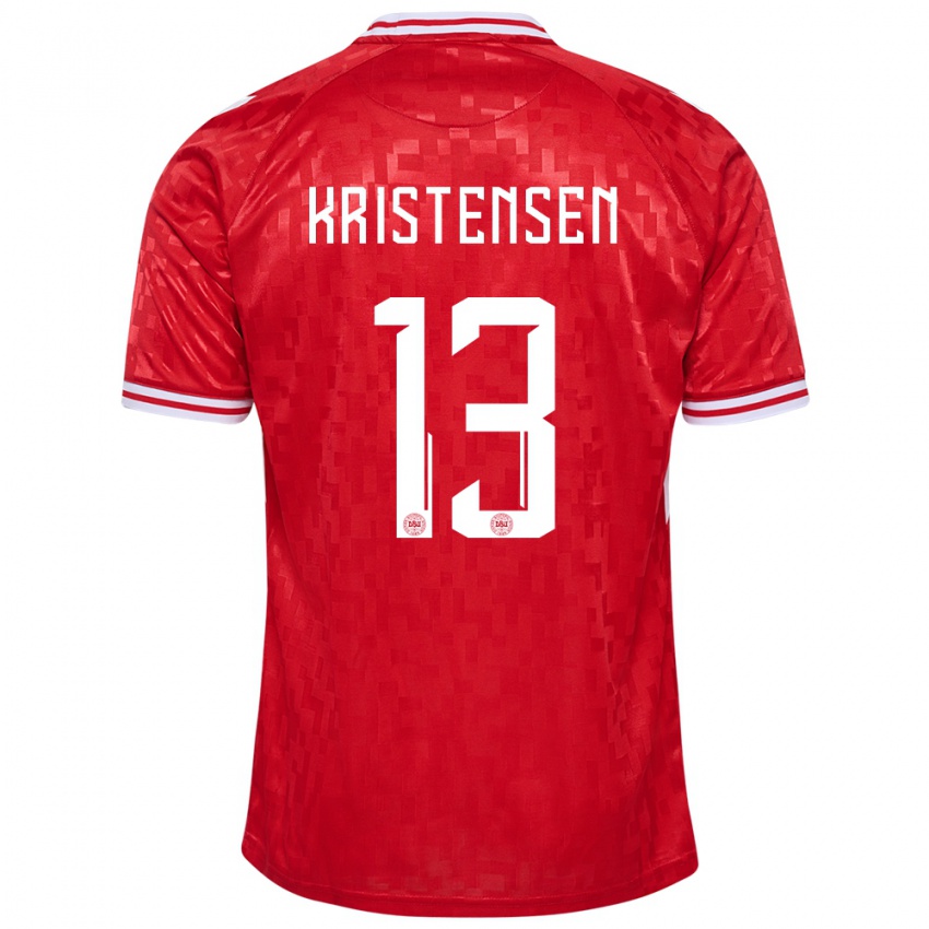 Børn Danmark Rasmus Kristensen #13 Rød Hjemmebane Spillertrøjer 24-26 Trøje T-Shirt