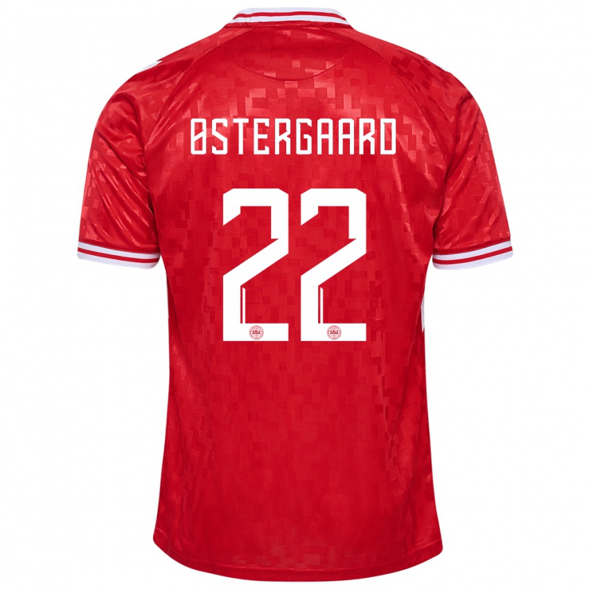 Børn Danmark Maja Bay Ostergaard #22 Rød Hjemmebane Spillertrøjer 24-26 Trøje T-Shirt