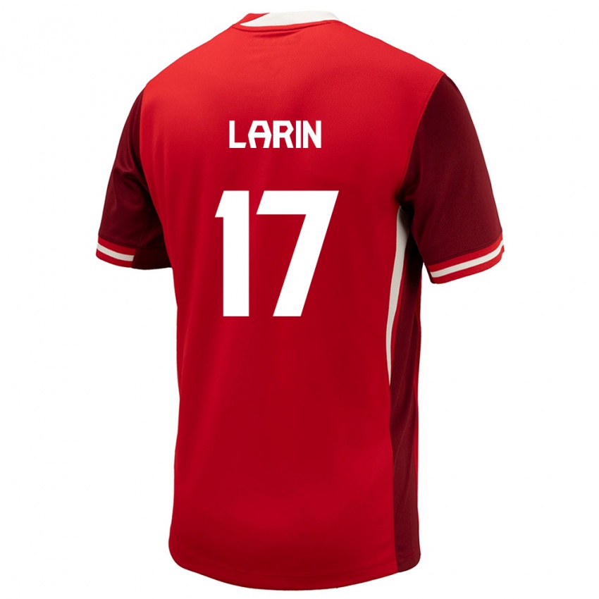Børn Canada Cyle Larin #17 Rød Hjemmebane Spillertrøjer 24-26 Trøje T-Shirt