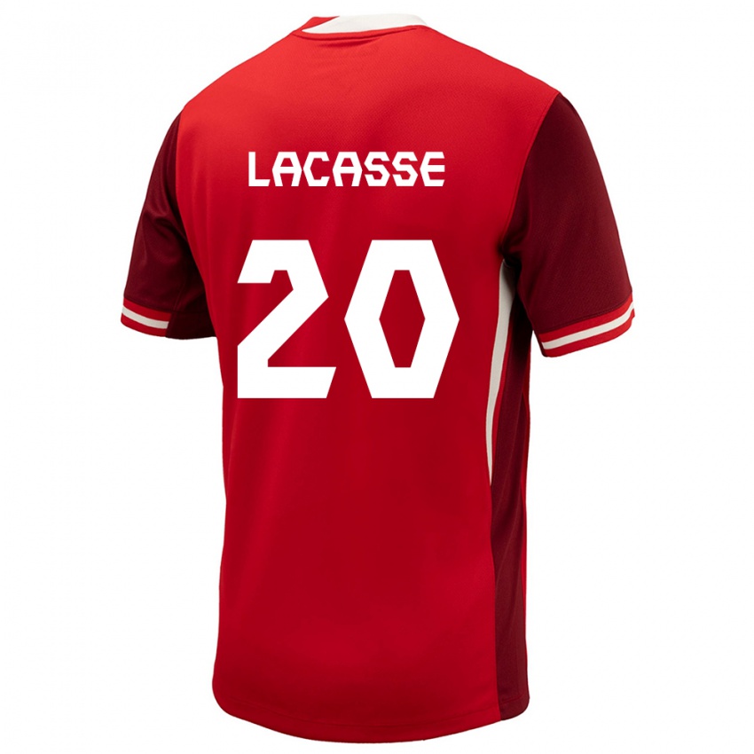 Børn Canada Cloe Lacasse #20 Rød Hjemmebane Spillertrøjer 24-26 Trøje T-Shirt