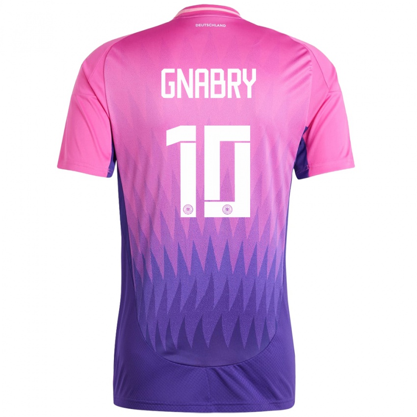 Børn Tyskland Serge Gnabry #10 Pink Lilla Udebane Spillertrøjer 24-26 Trøje T-Shirt