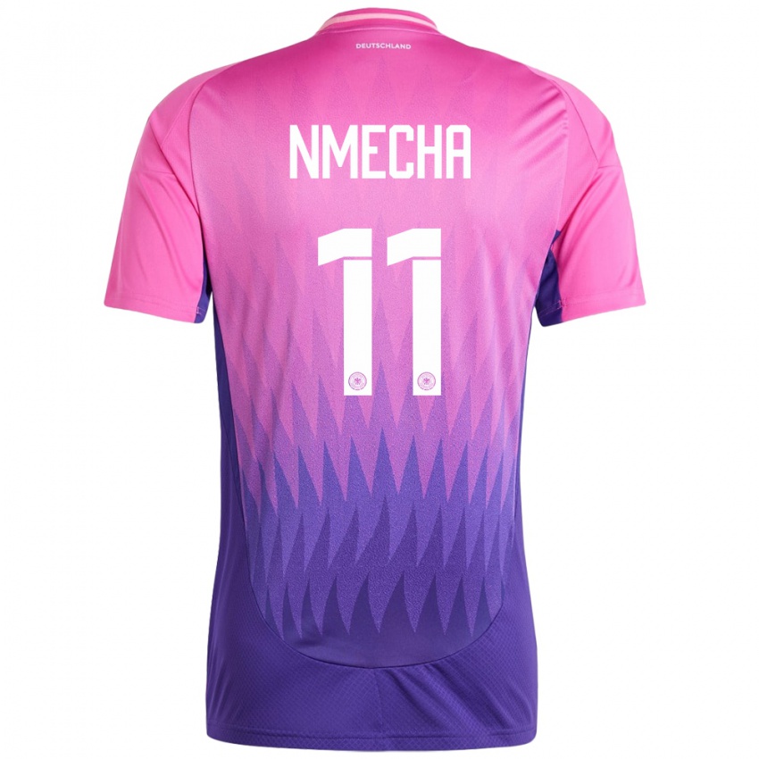 Børn Tyskland Lukas Nmecha #11 Pink Lilla Udebane Spillertrøjer 24-26 Trøje T-Shirt
