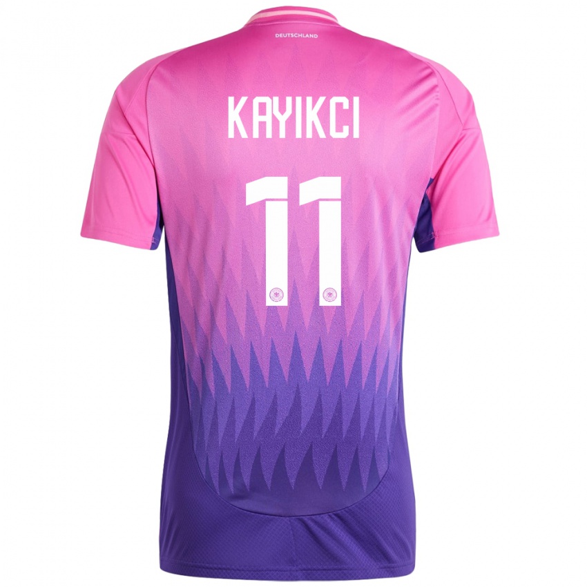 Børn Tyskland Hasret Kayikci #11 Pink Lilla Udebane Spillertrøjer 24-26 Trøje T-Shirt