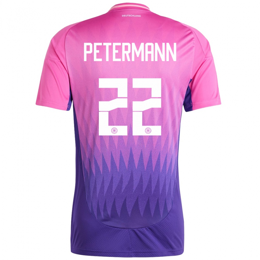 Børn Tyskland Lena Petermann #22 Pink Lilla Udebane Spillertrøjer 24-26 Trøje T-Shirt