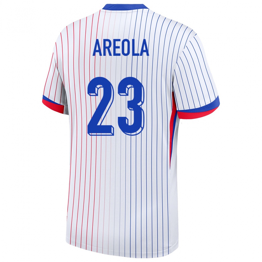 Børn Frankrig Alphonse Areola #23 Hvid Udebane Spillertrøjer 24-26 Trøje T-Shirt