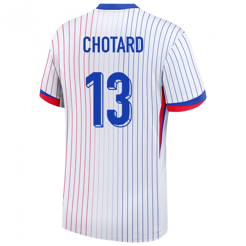 Børn Frankrig Joris Chotard #13 Hvid Udebane Spillertrøjer 24-26 Trøje T-Shirt