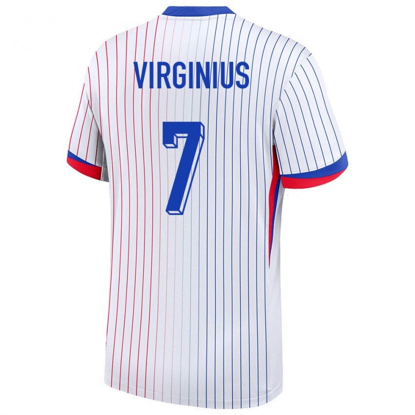 Børn Frankrig Alan Virginius #7 Hvid Udebane Spillertrøjer 24-26 Trøje T-Shirt