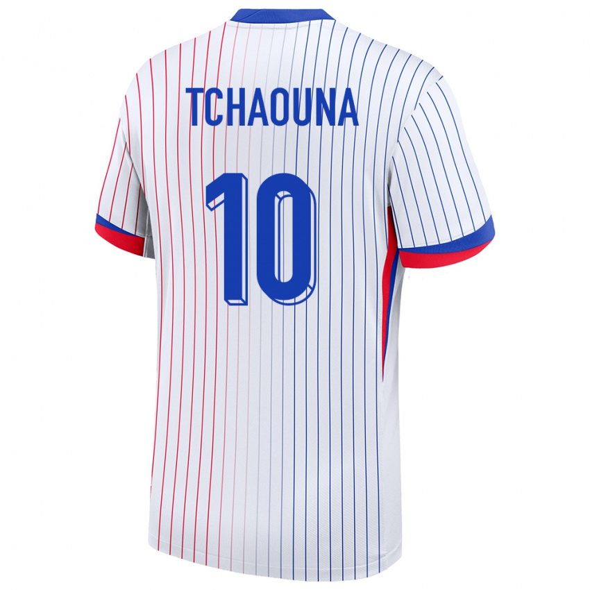 Børn Frankrig Loum Tchaouna #10 Hvid Udebane Spillertrøjer 24-26 Trøje T-Shirt