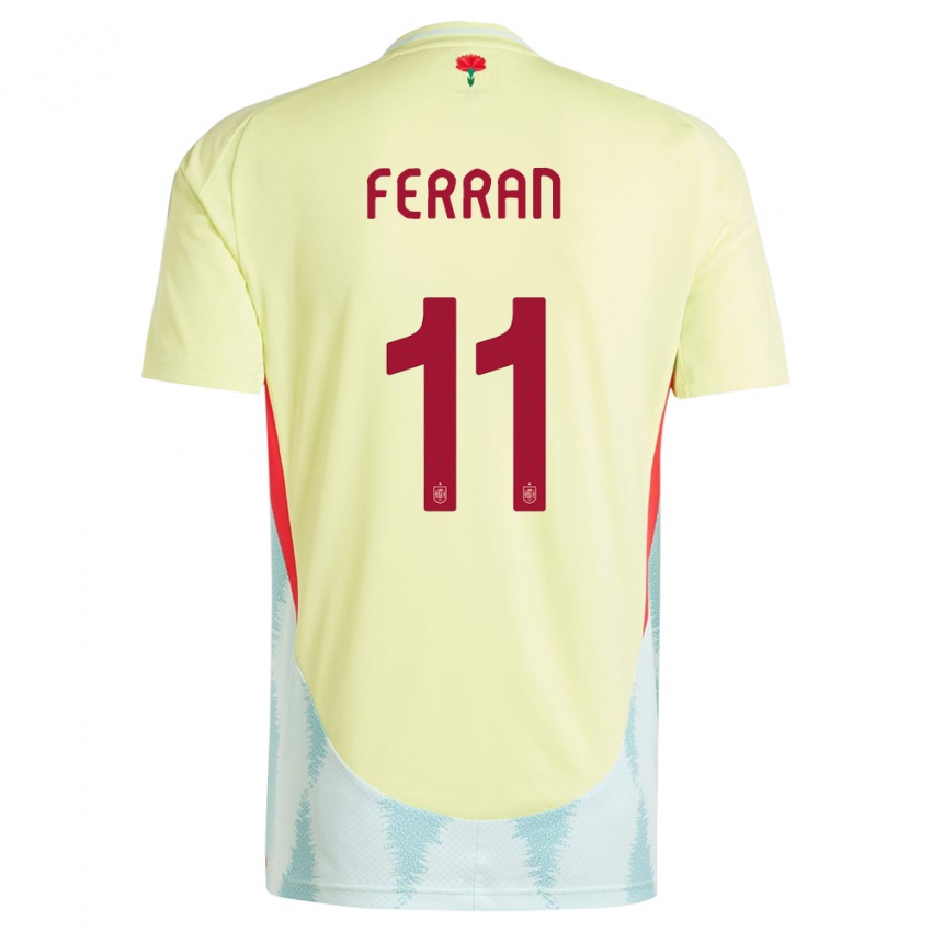 Børn Spanien Ferran Torres #11 Gul Udebane Spillertrøjer 24-26 Trøje T-Shirt