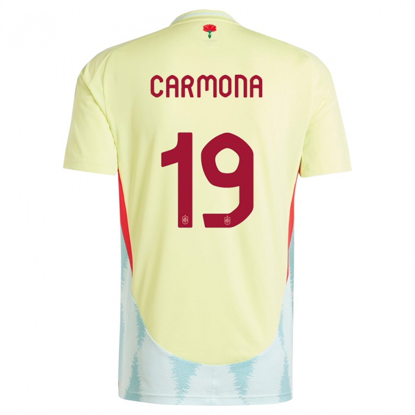 Børn Spanien Olga Carmona #19 Gul Udebane Spillertrøjer 24-26 Trøje T-Shirt