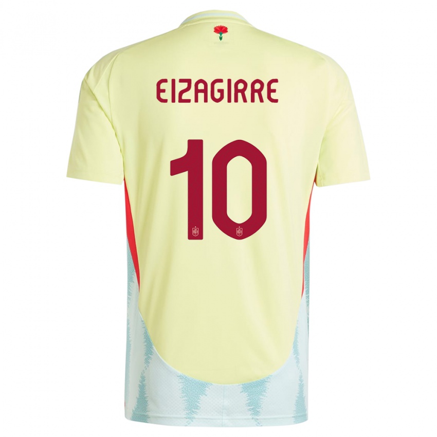 Børn Spanien Nerea Eizagirre #10 Gul Udebane Spillertrøjer 24-26 Trøje T-Shirt