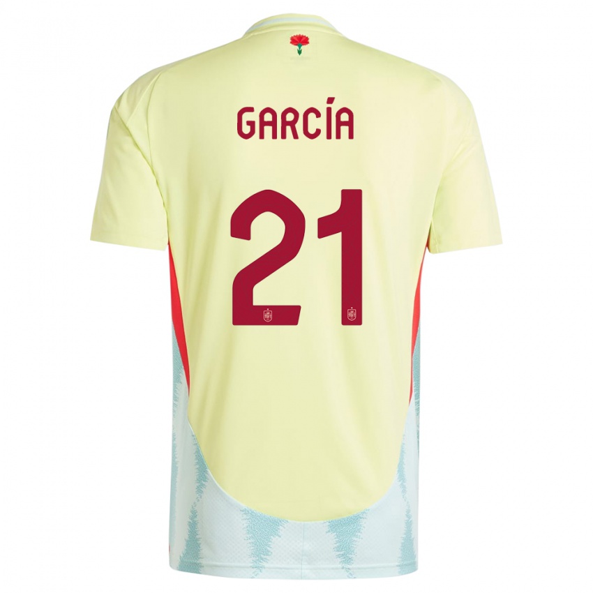 Børn Spanien Sheila Garcia #21 Gul Udebane Spillertrøjer 24-26 Trøje T-Shirt