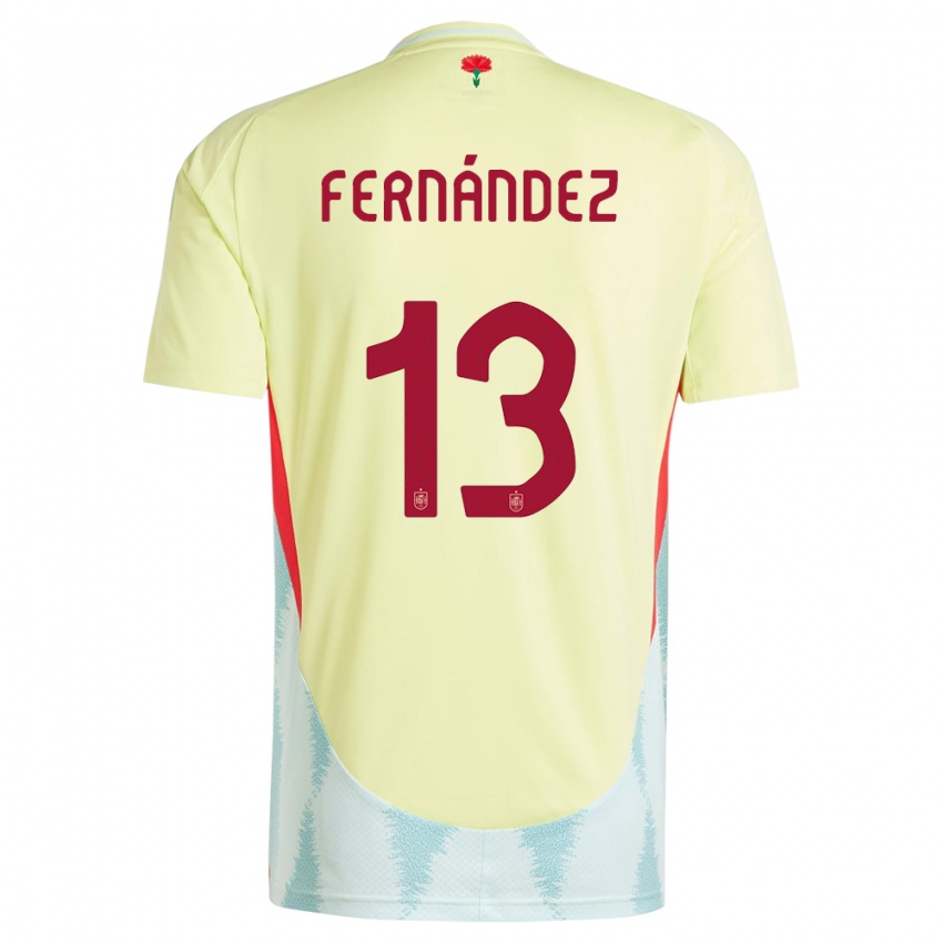 Børn Spanien Cesar Fernandez #13 Gul Udebane Spillertrøjer 24-26 Trøje T-Shirt
