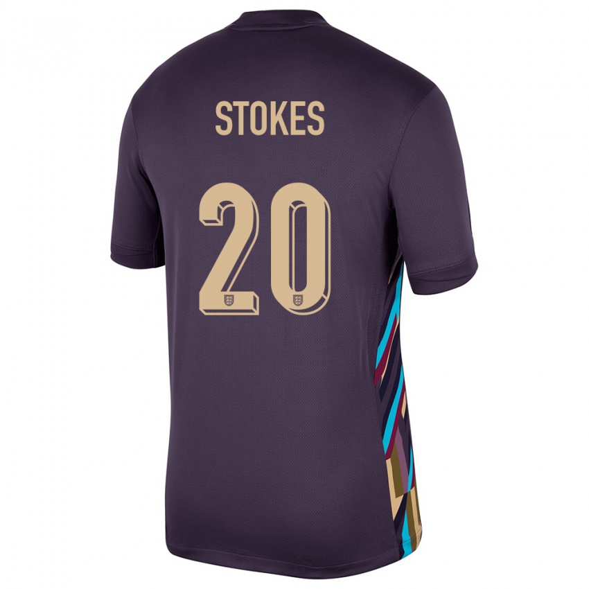 Børn England Demi Stokes #20 Mørk Rosin Udebane Spillertrøjer 24-26 Trøje T-Shirt