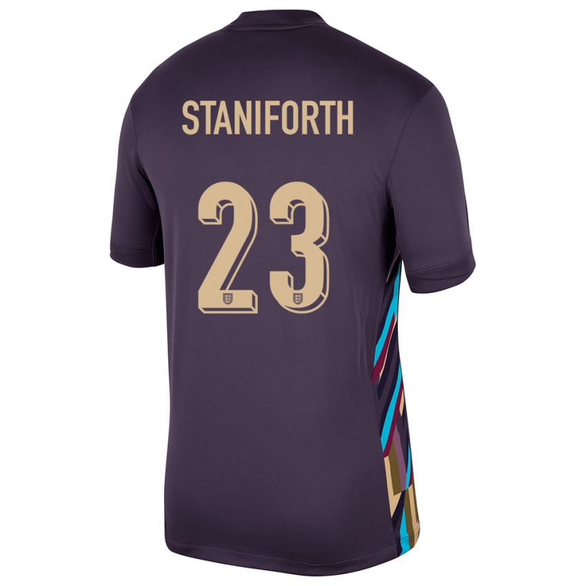 Børn England Lucy Staniforth #23 Mørk Rosin Udebane Spillertrøjer 24-26 Trøje T-Shirt