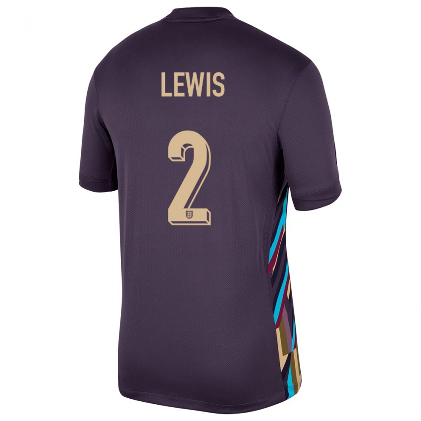 Børn England Rico Lewis #2 Mørk Rosin Udebane Spillertrøjer 24-26 Trøje T-Shirt