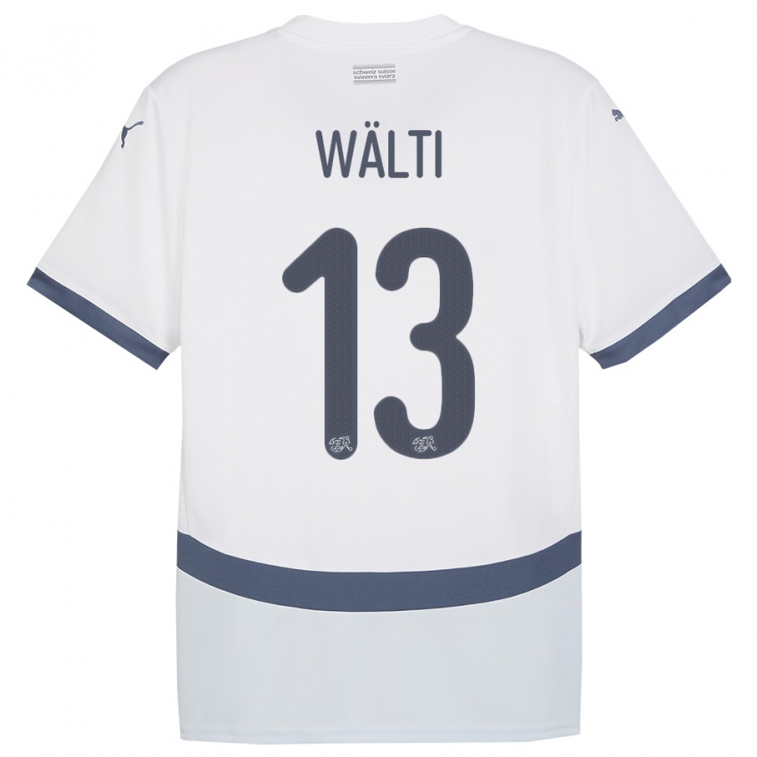 Børn Schweiz Lia Walti #13 Hvid Udebane Spillertrøjer 24-26 Trøje T-Shirt