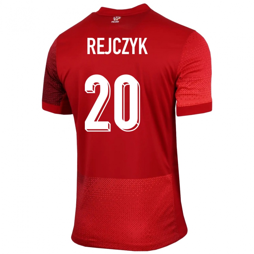 Børn Polen Filip Rejczyk #20 Rød Udebane Spillertrøjer 24-26 Trøje T-Shirt