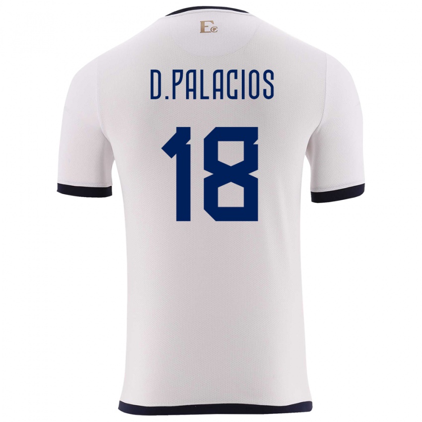 Børn Ecuador Diego Palacios #18 Hvid Udebane Spillertrøjer 24-26 Trøje T-Shirt