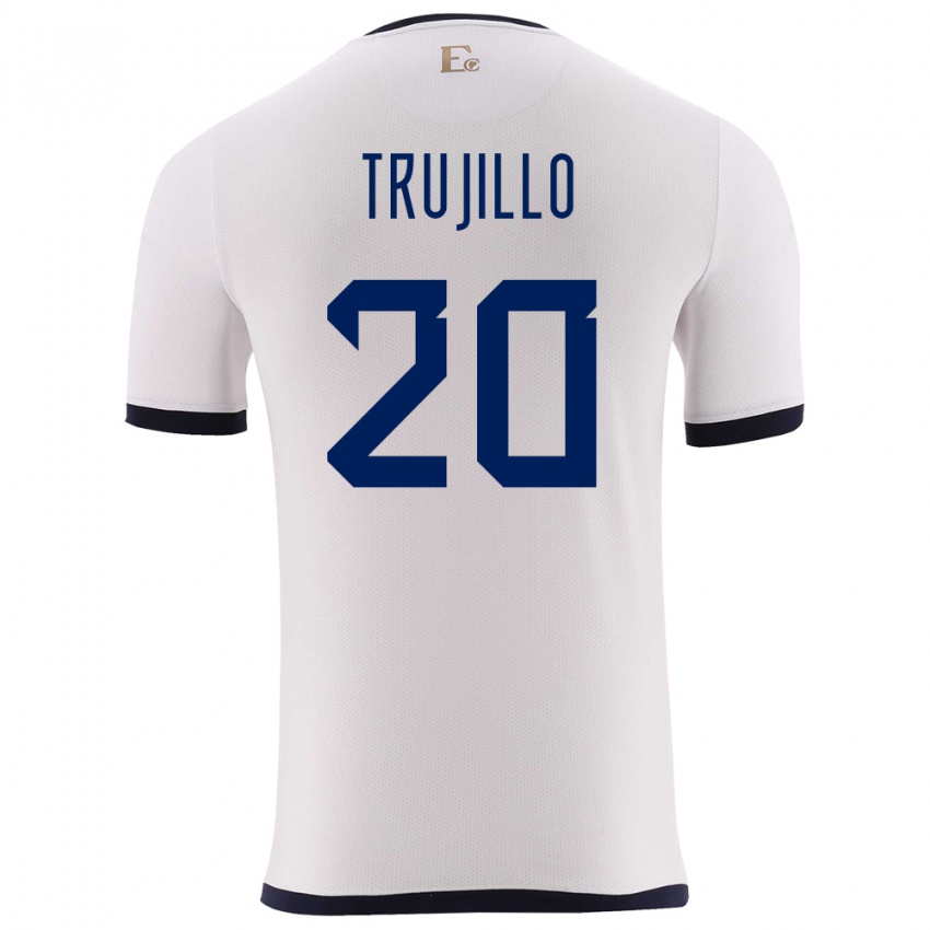 Børn Ecuador Isabel Trujillo #20 Hvid Udebane Spillertrøjer 24-26 Trøje T-Shirt
