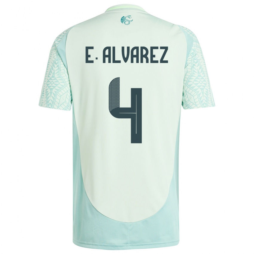 Børn Mexico Edson Alvarez #4 Linen Grøn Udebane Spillertrøjer 24-26 Trøje T-Shirt