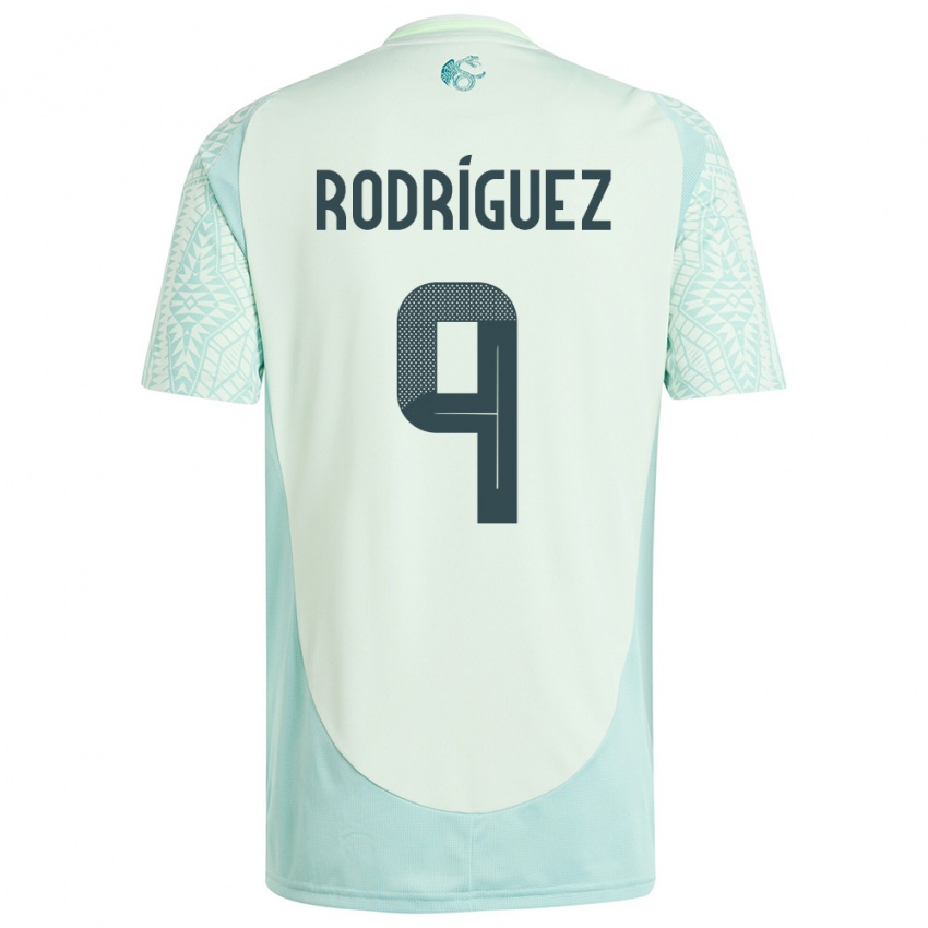 Børn Mexico Carlos Rodriguez #9 Linen Grøn Udebane Spillertrøjer 24-26 Trøje T-Shirt
