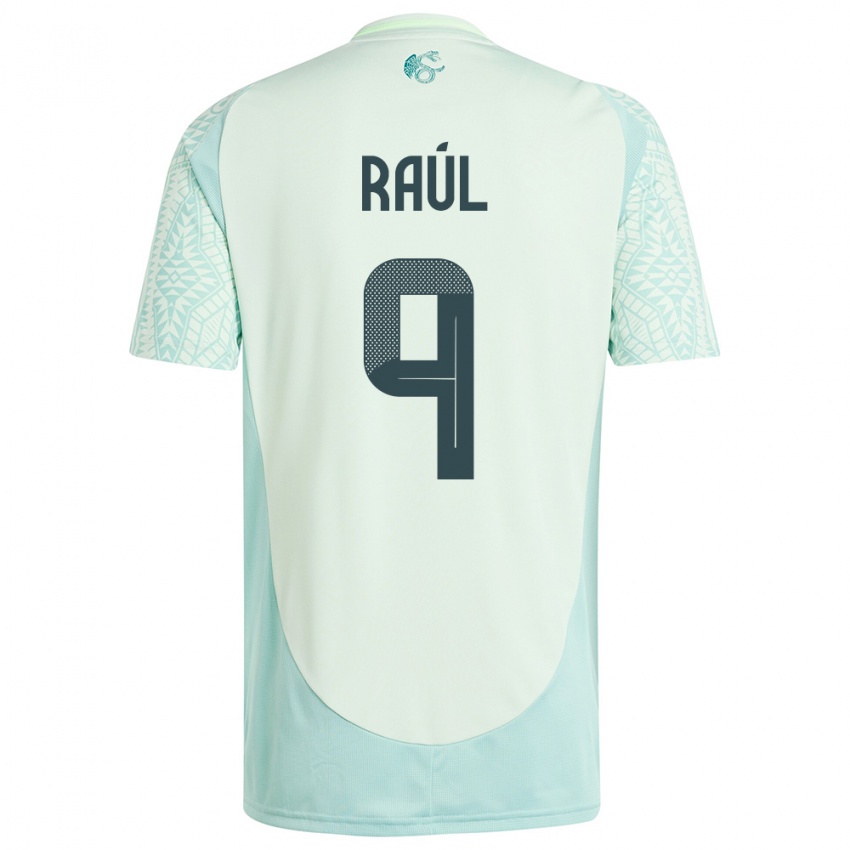 Børn Mexico Raul Jimenez #9 Linen Grøn Udebane Spillertrøjer 24-26 Trøje T-Shirt