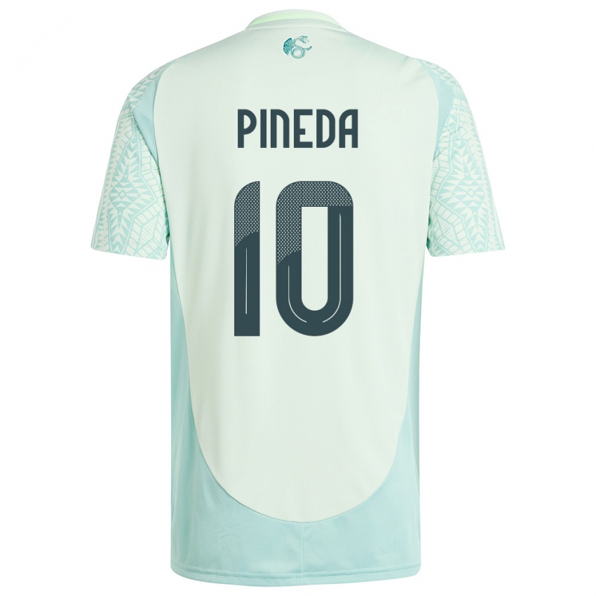 Børn Mexico Orbelin Pineda #10 Linen Grøn Udebane Spillertrøjer 24-26 Trøje T-Shirt