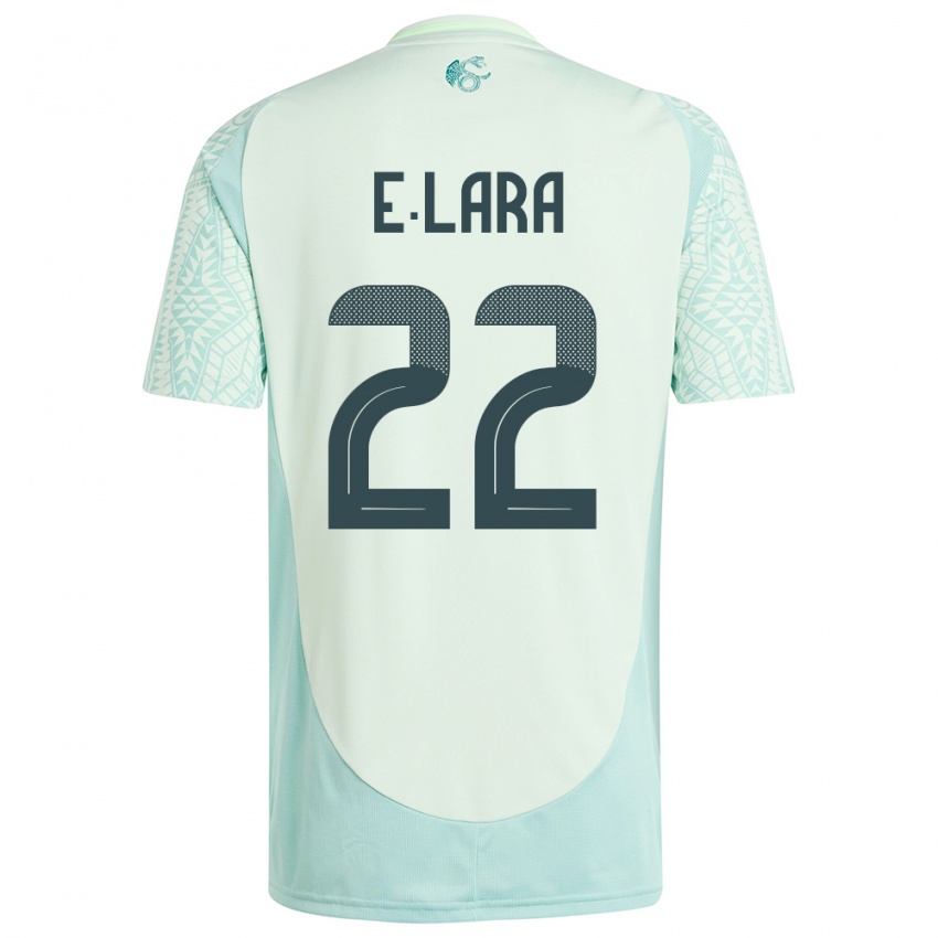 Børn Mexico Emilio Lara #22 Linen Grøn Udebane Spillertrøjer 24-26 Trøje T-Shirt
