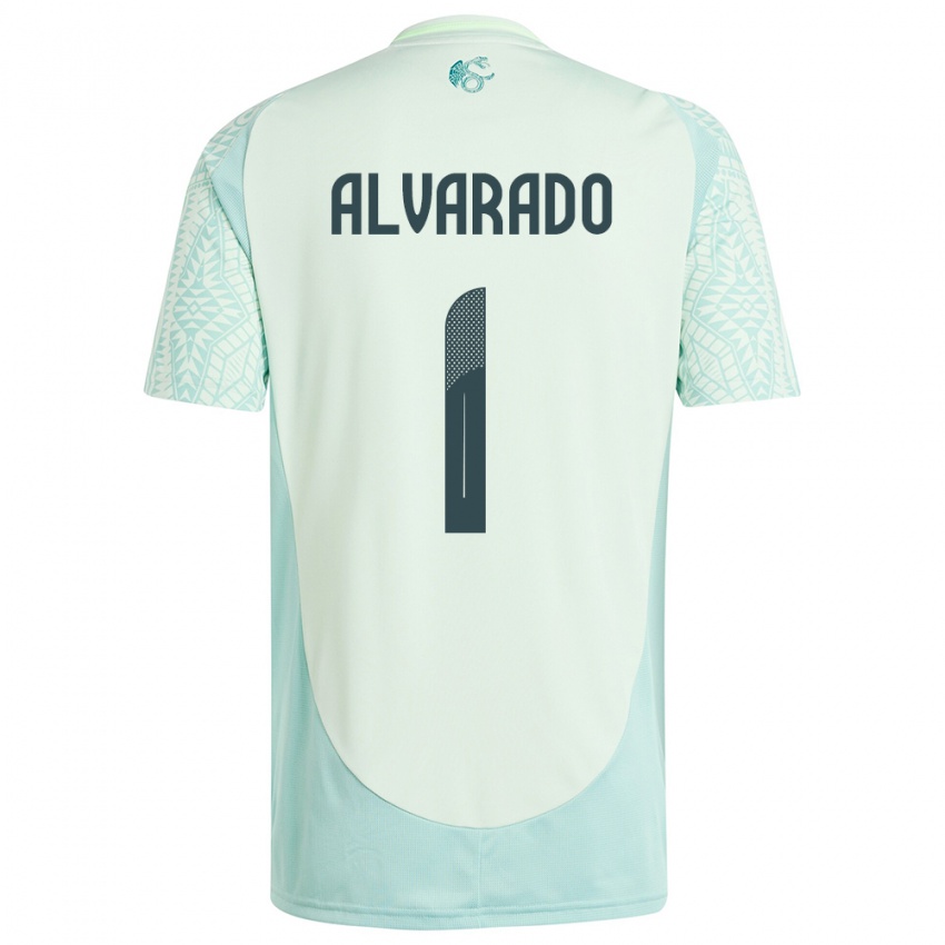 Børn Mexico Emily Alvarado #1 Linen Grøn Udebane Spillertrøjer 24-26 Trøje T-Shirt