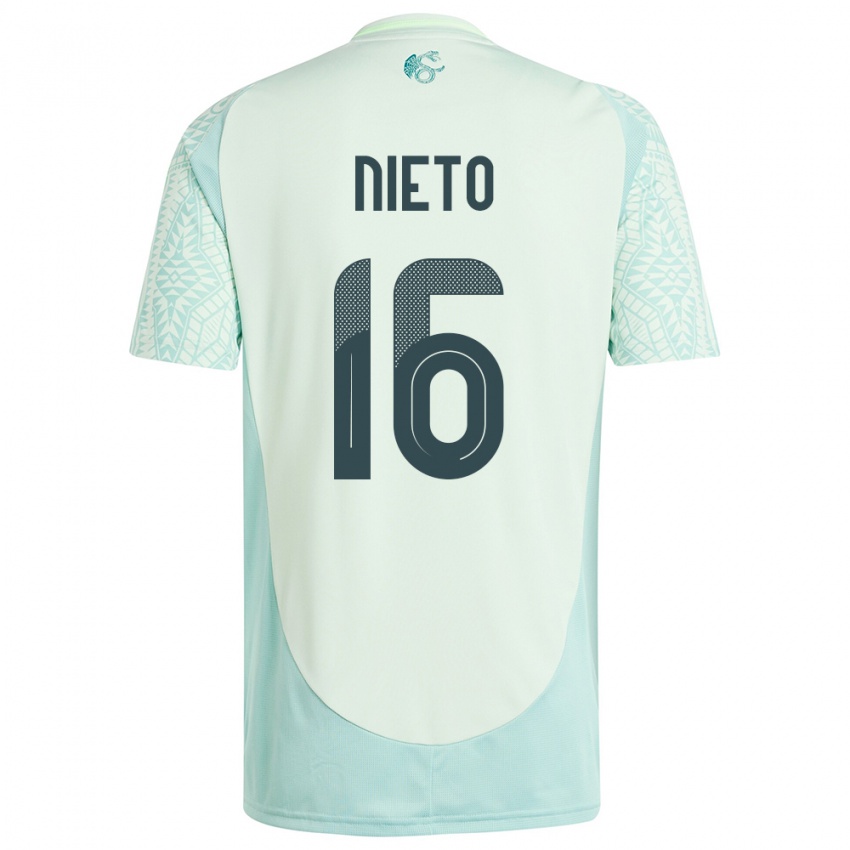 Børn Mexico Karla Nieto #16 Linen Grøn Udebane Spillertrøjer 24-26 Trøje T-Shirt