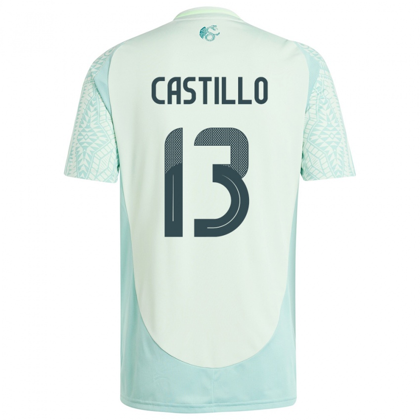 Børn Mexico Jose Castillo #13 Linen Grøn Udebane Spillertrøjer 24-26 Trøje T-Shirt