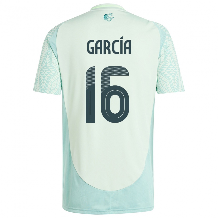 Børn Mexico Uziel Garcia #16 Linen Grøn Udebane Spillertrøjer 24-26 Trøje T-Shirt