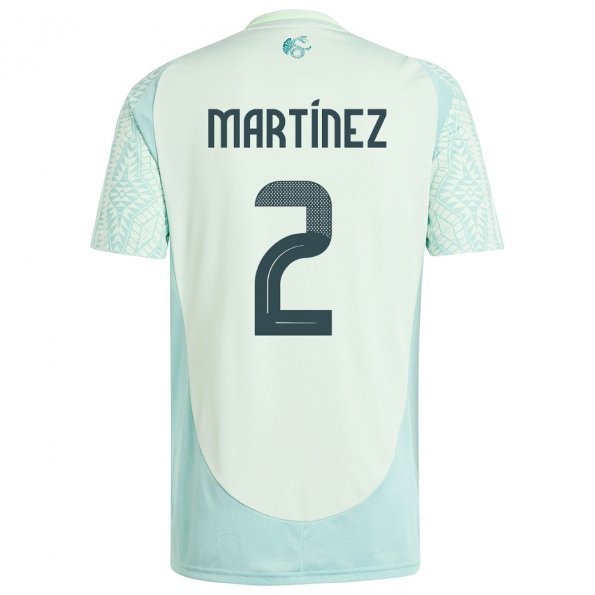 Børn Mexico Emilio Martinez #2 Linen Grøn Udebane Spillertrøjer 24-26 Trøje T-Shirt
