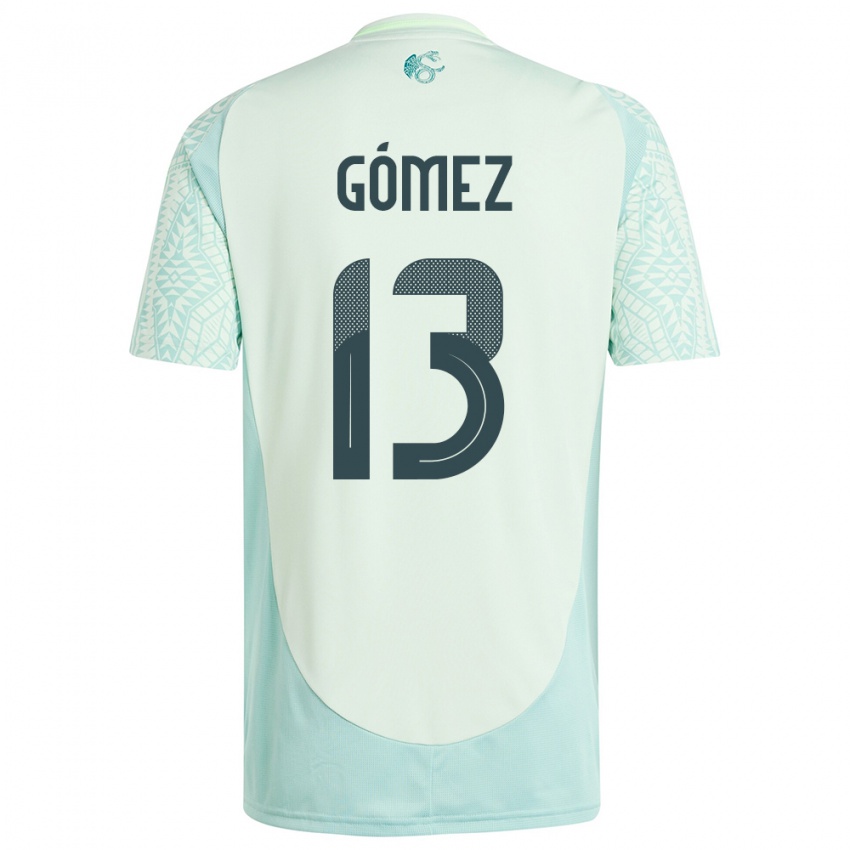 Børn Mexico Diego Gomez #13 Linen Grøn Udebane Spillertrøjer 24-26 Trøje T-Shirt
